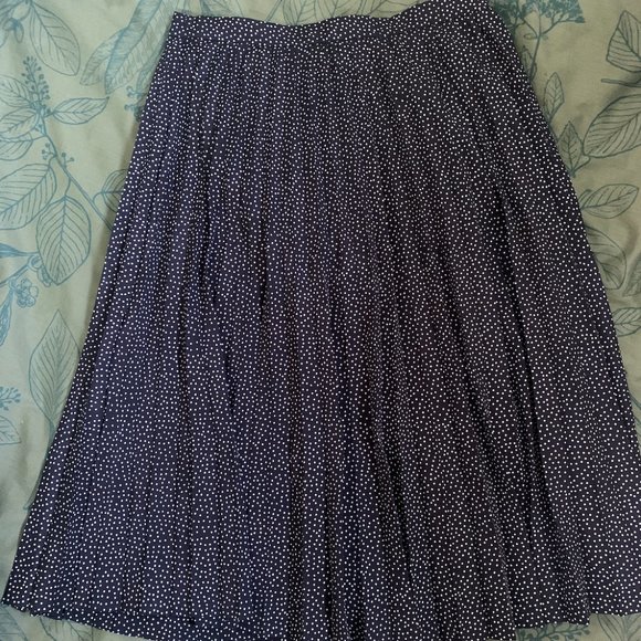 J. Crew Pleated Polka Dot Skirt - Size 2 - Picture 3 of 3